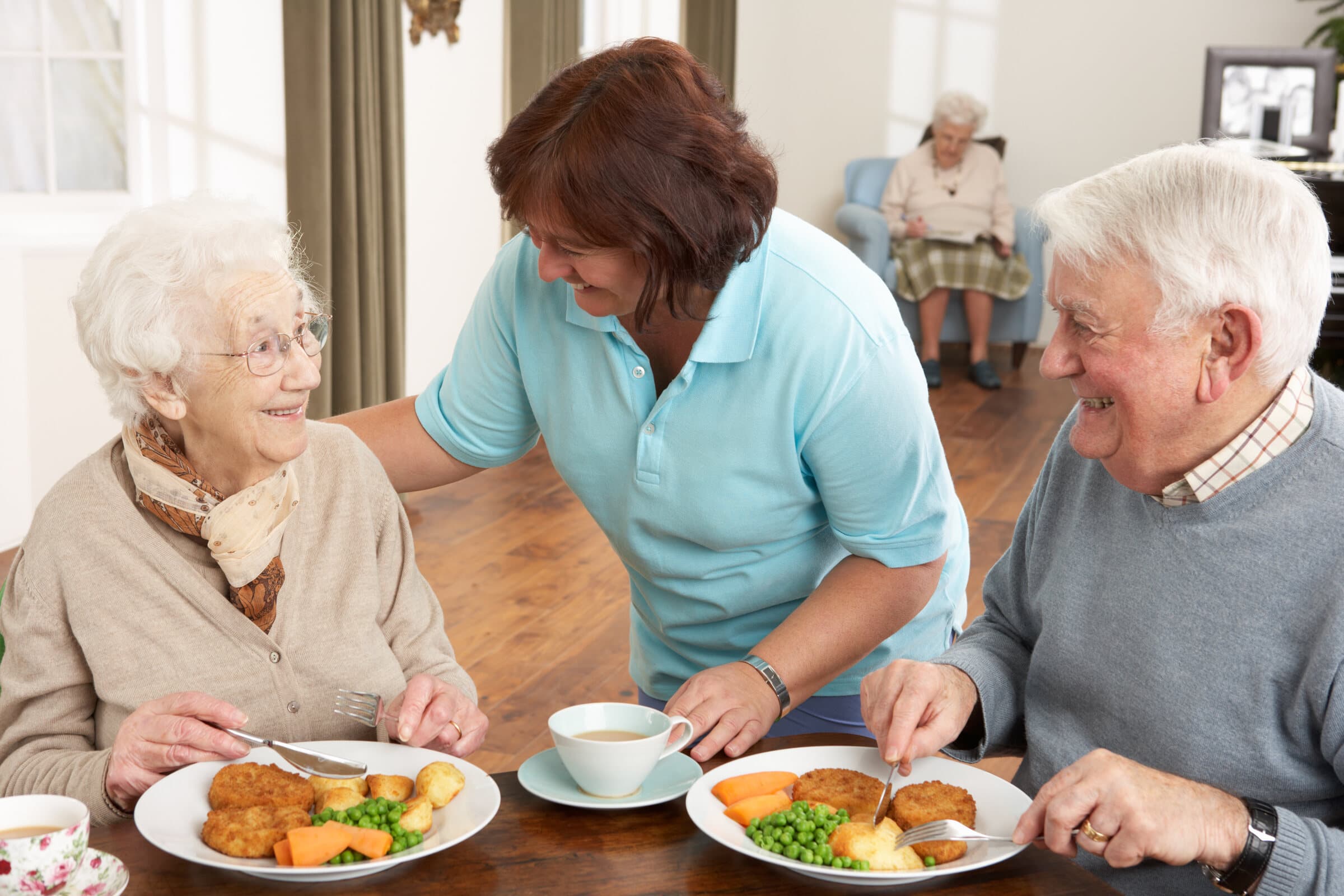 Family discussing legal options at a table
