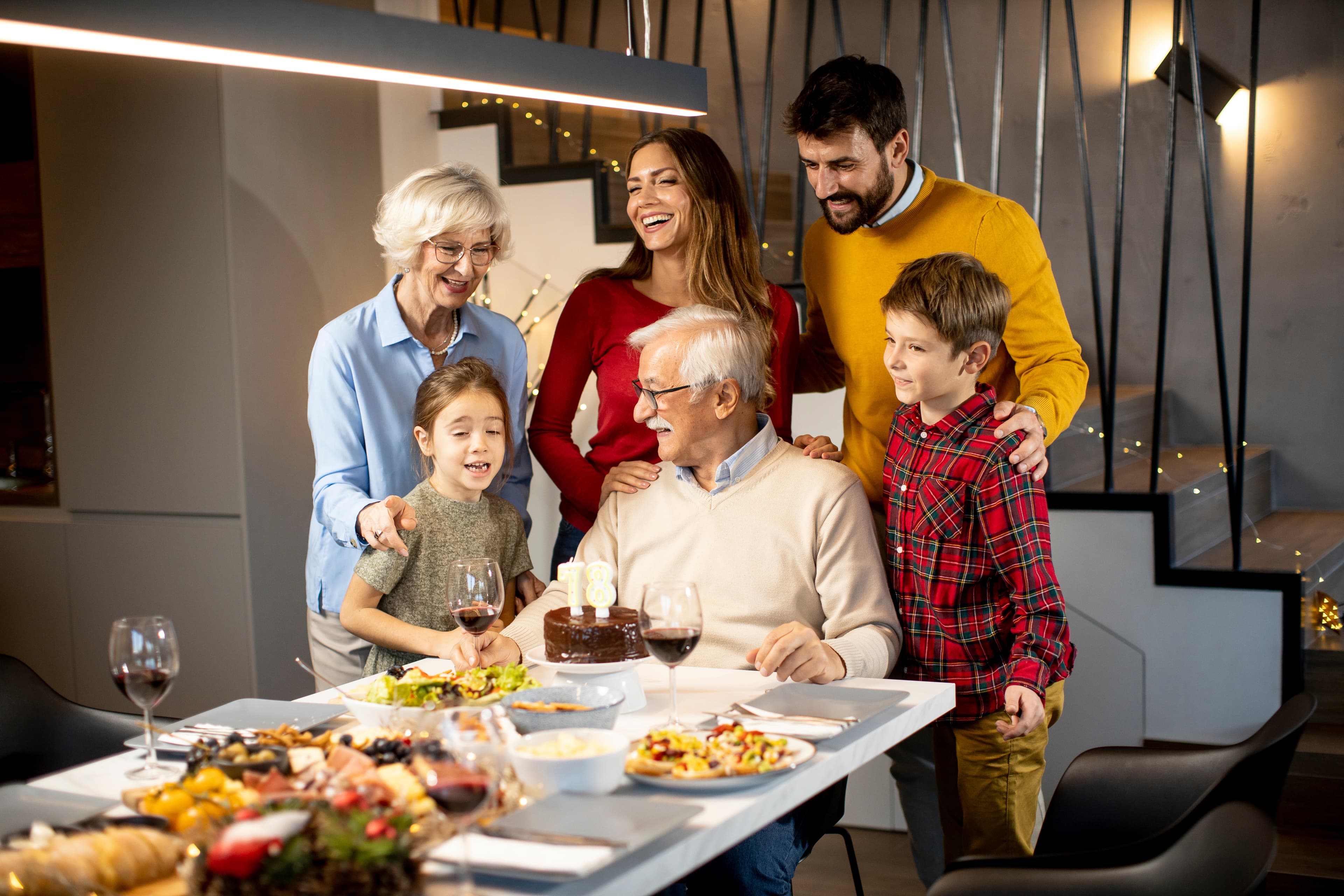 Elderly couples dancing joyfully together