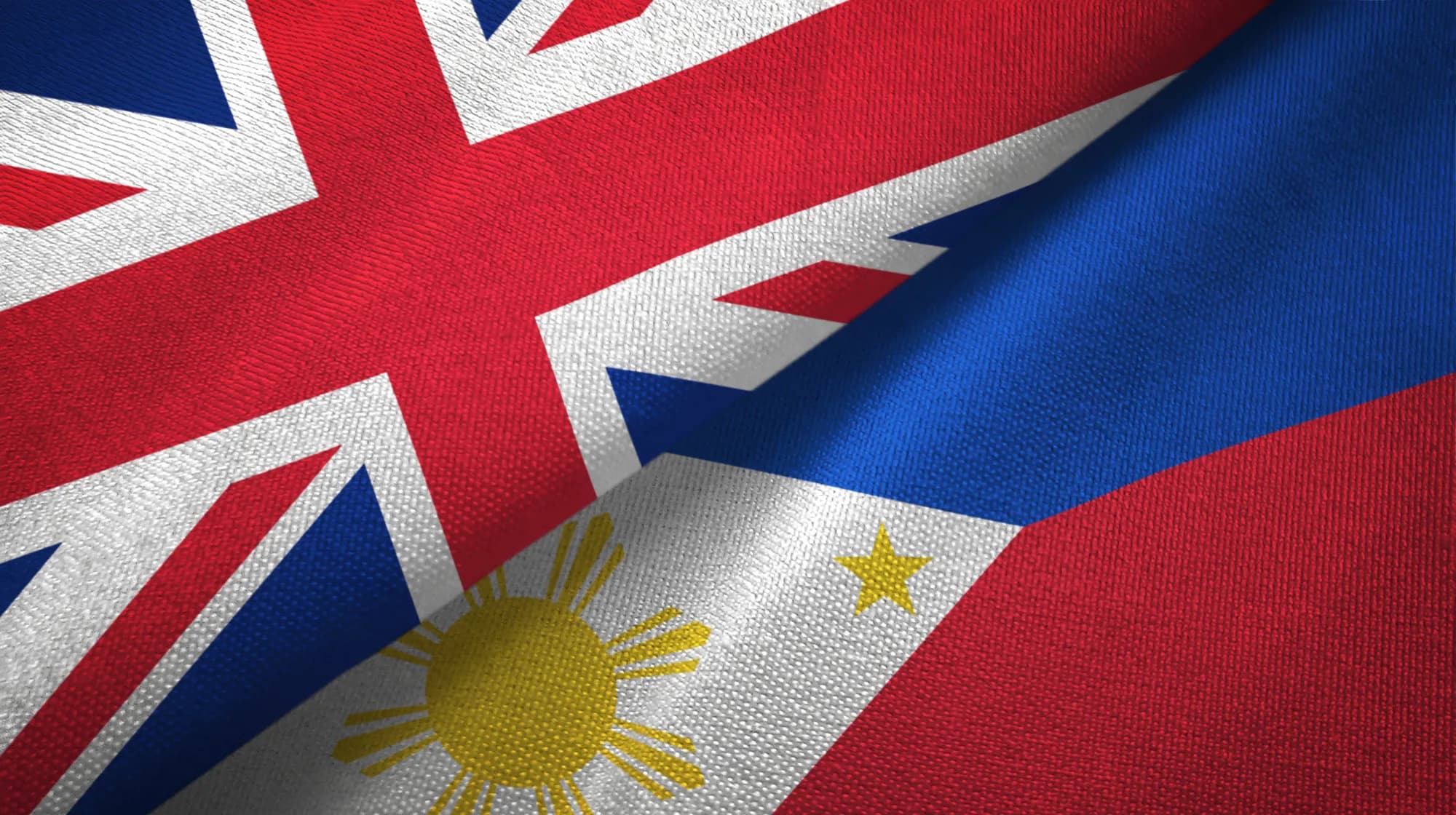 United Kingdom and Philippine flags side by side